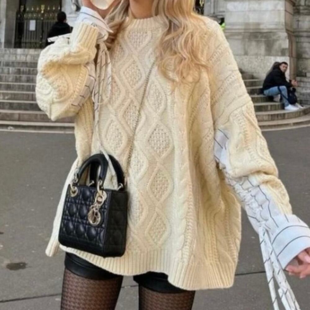 Storets Kathy Shirt Combo Knit Pullover S/M NWT